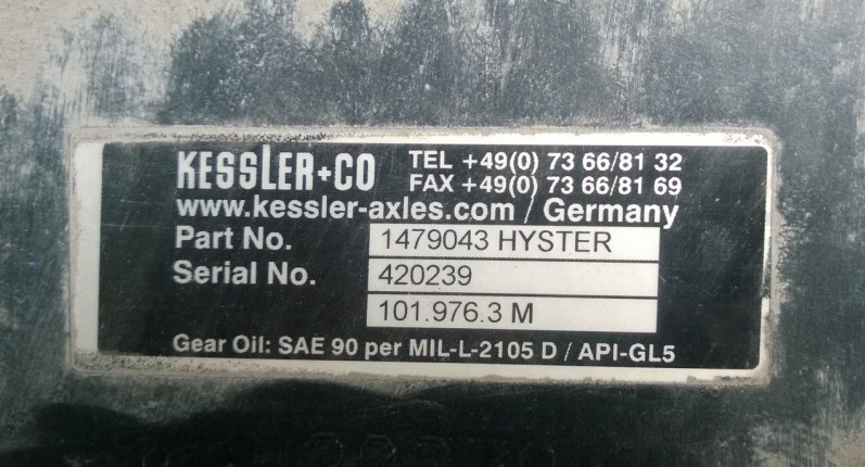 Как определить мост грузовика марки Kessler Co