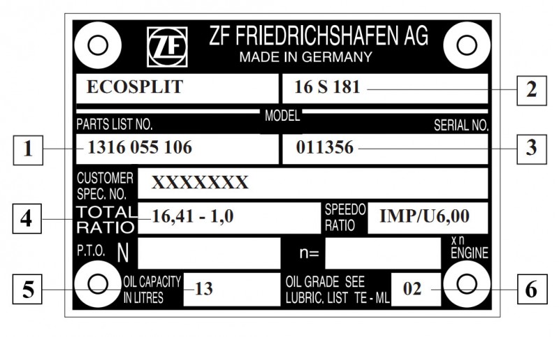 Расшифровка таблички грузовика